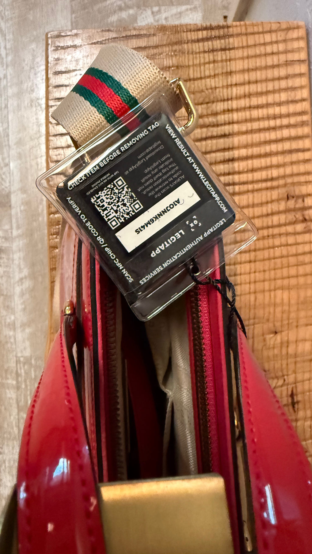 Gucci patent crossbody