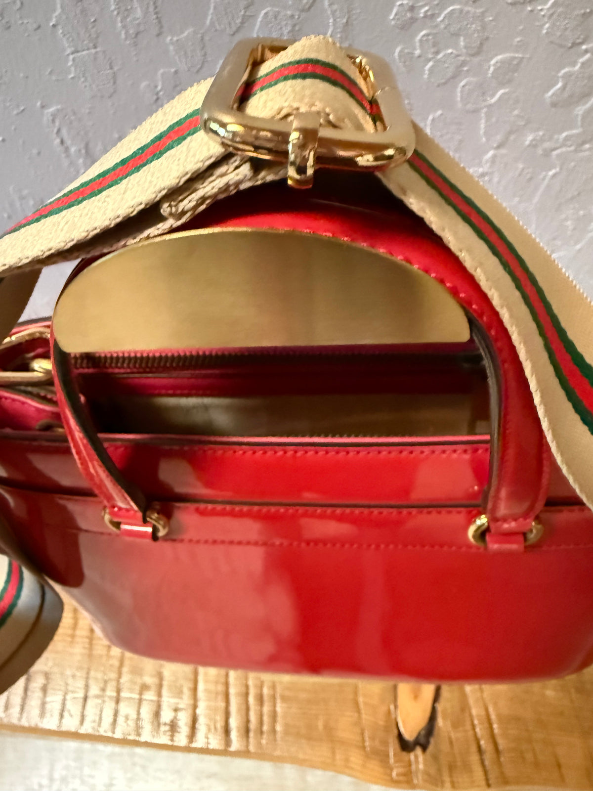 Gucci patent crossbody