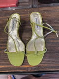 Manolo Blahnik Green Patent Strappy Sandals