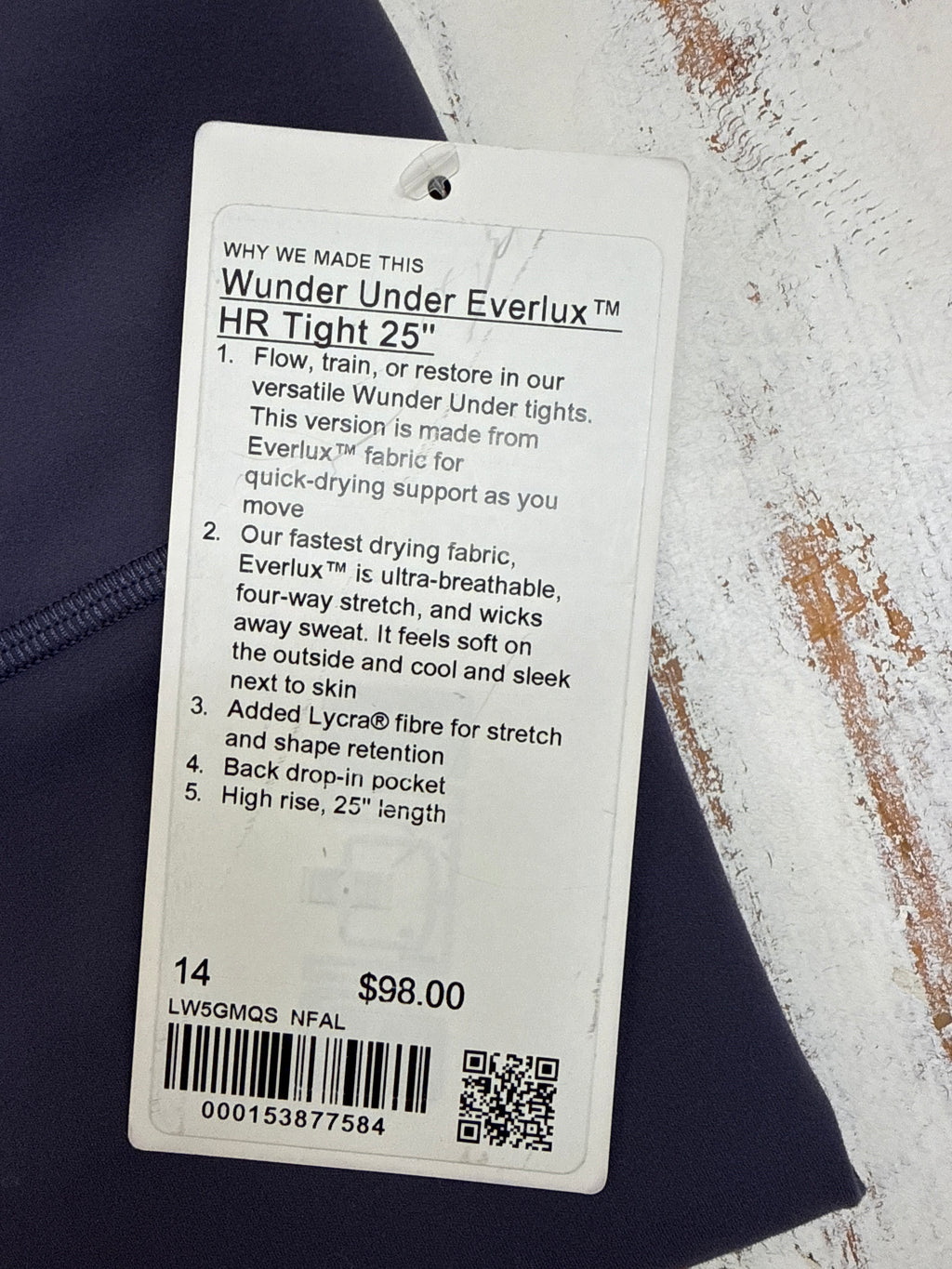 Lululemon Wunder Under Everlux HR Tight 25”