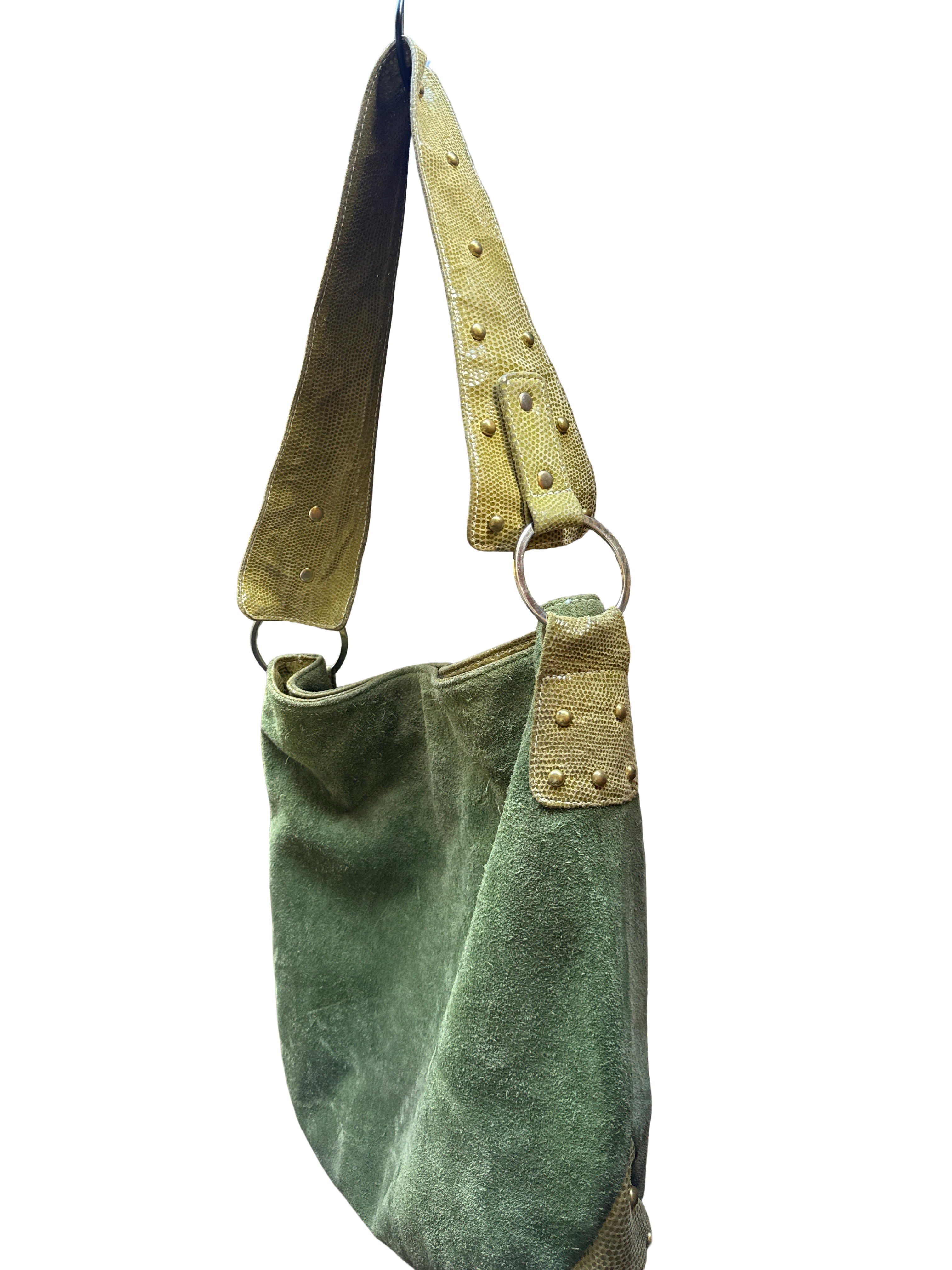 Kiki Pearl Y2K suede shoulder bag