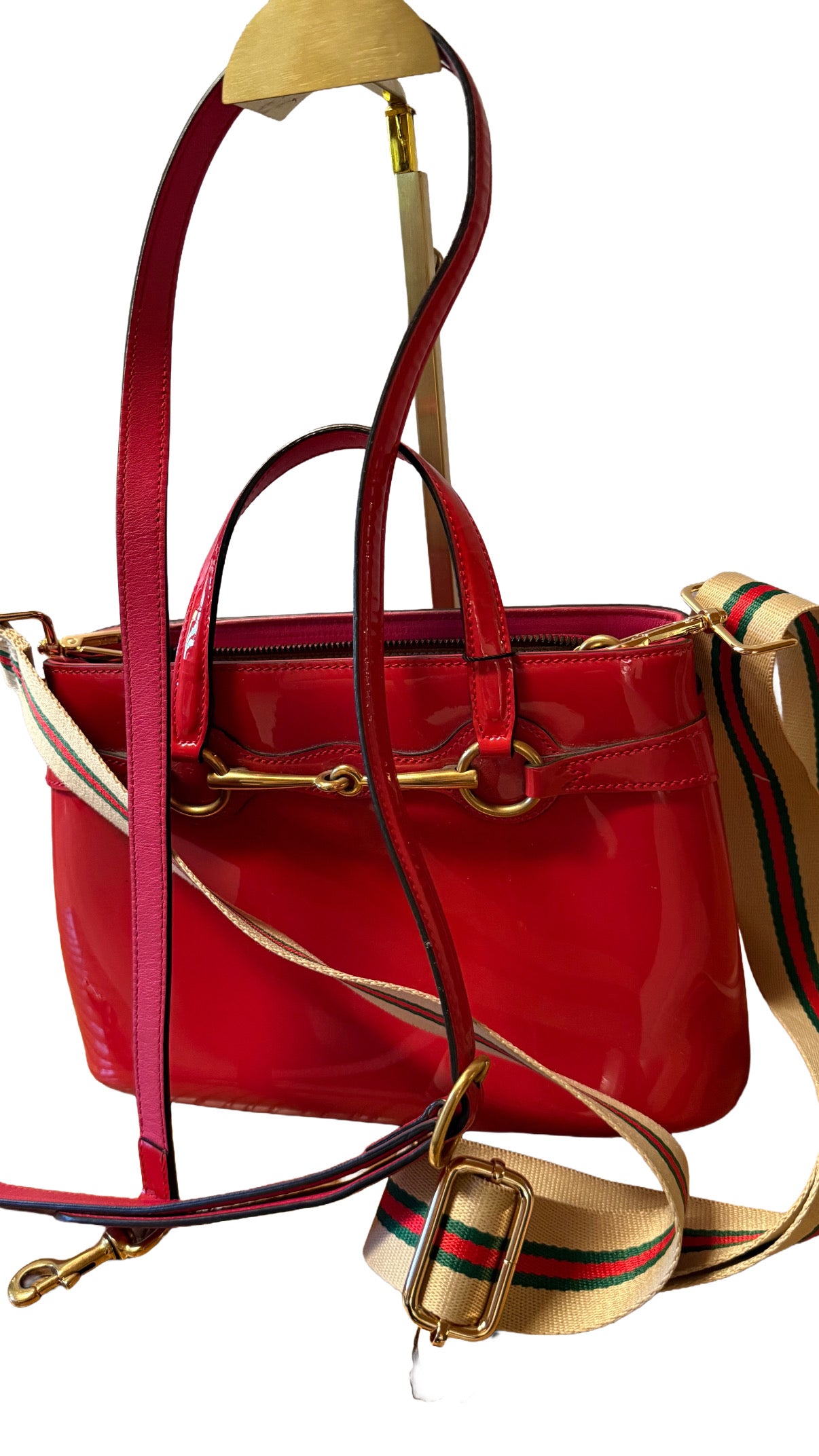Gucci patent crossbody