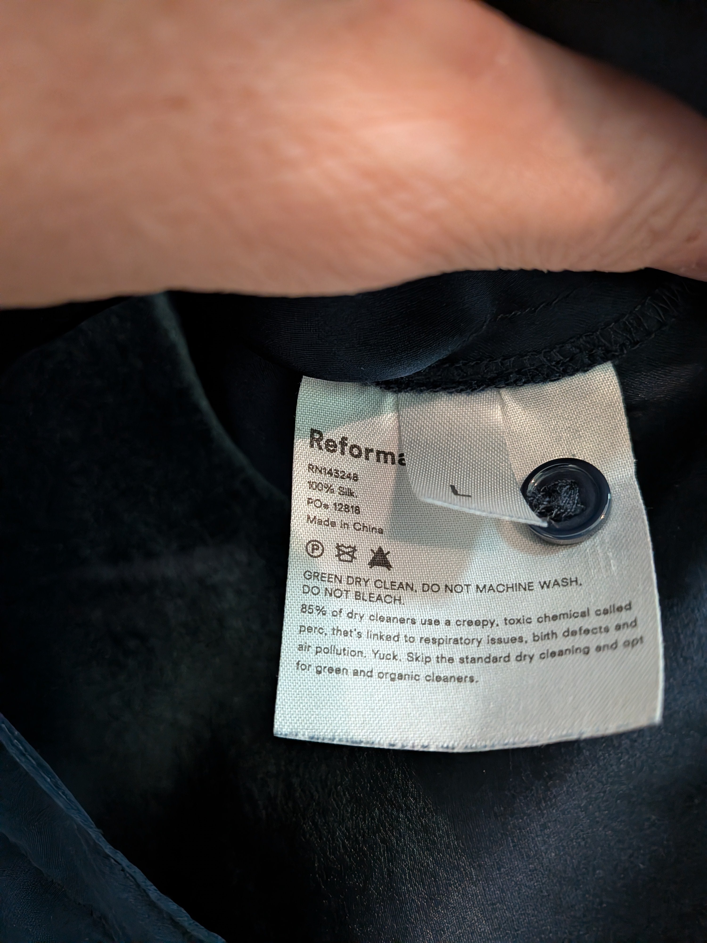 Reformation 100% silk blouse